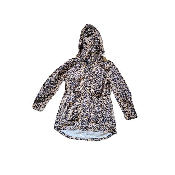 J.Crew Perfect Rain Jacket in Leopard Print Water Resistant Size XXS - Picture 1 of 7